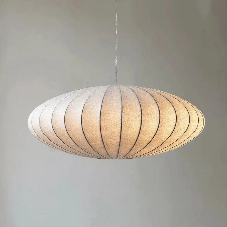 Japanese Silk Chandelier | Elegant Wabi-Sabi Ceiling Lamp