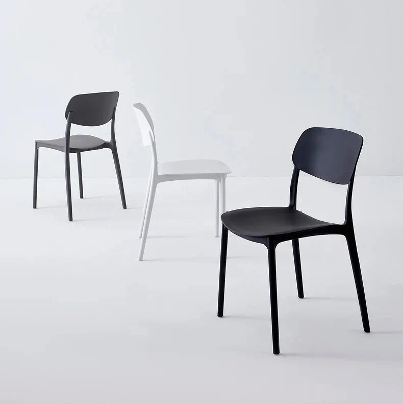 Nordic ABS Dining Chair - Minimalist Plastic Seat