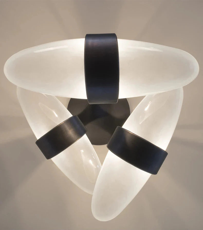 Floating Leather Chandelier – Modern Ceiling Light with Warm