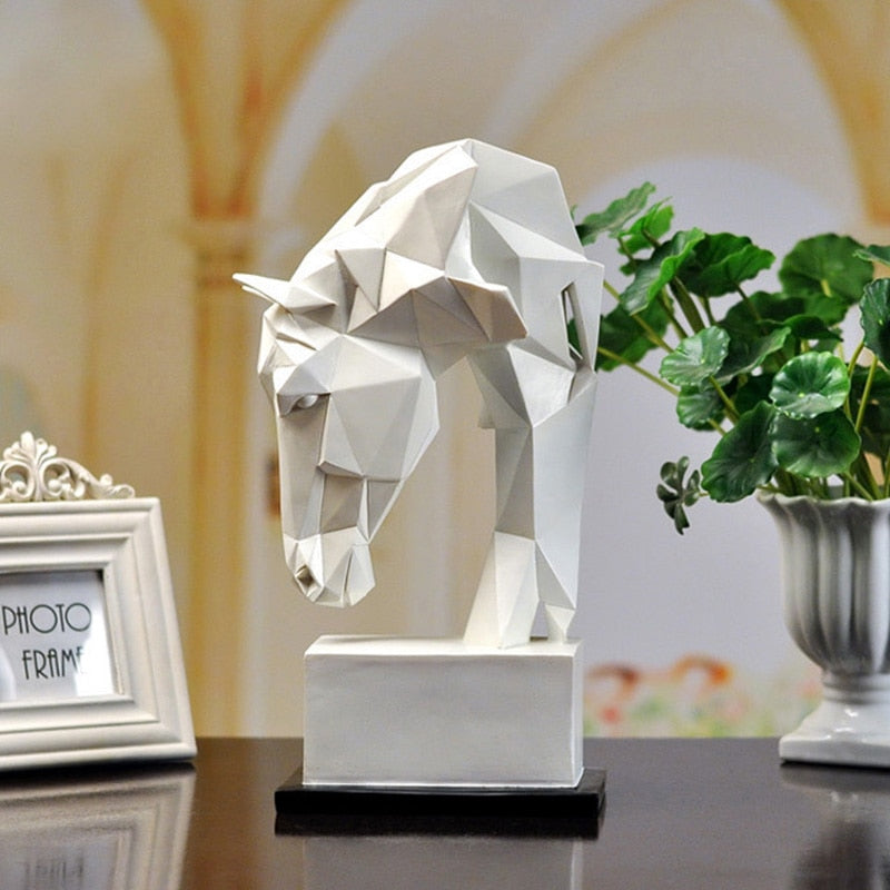 Origami Horse Statue - Contemporary Small Large Sculpture
