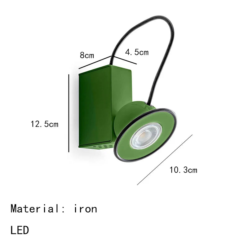Retro Wall Lamp - Magnetic Head Studio Style Lighting Fixture