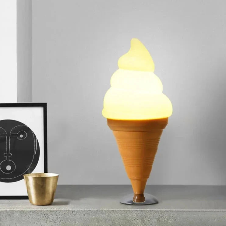 Modern Table Lamp - Ice Cream Cone Shaped Light