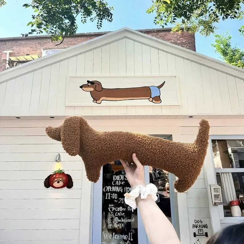 Dachshund Plush Pillow - Cozy Lounge Cushion