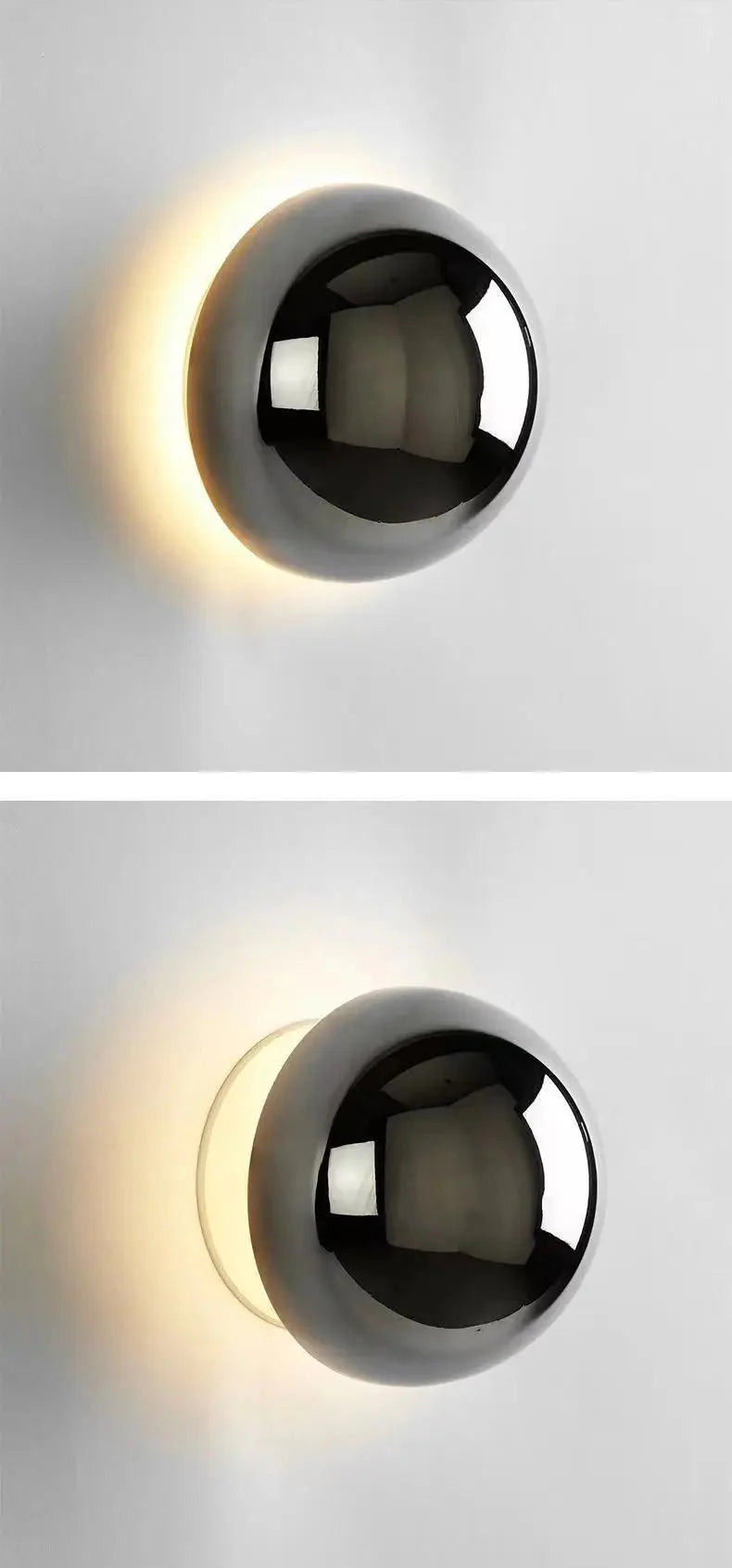 Minimalist Metal Wall Lamp - Nordichome Modern Dome Light Fixture