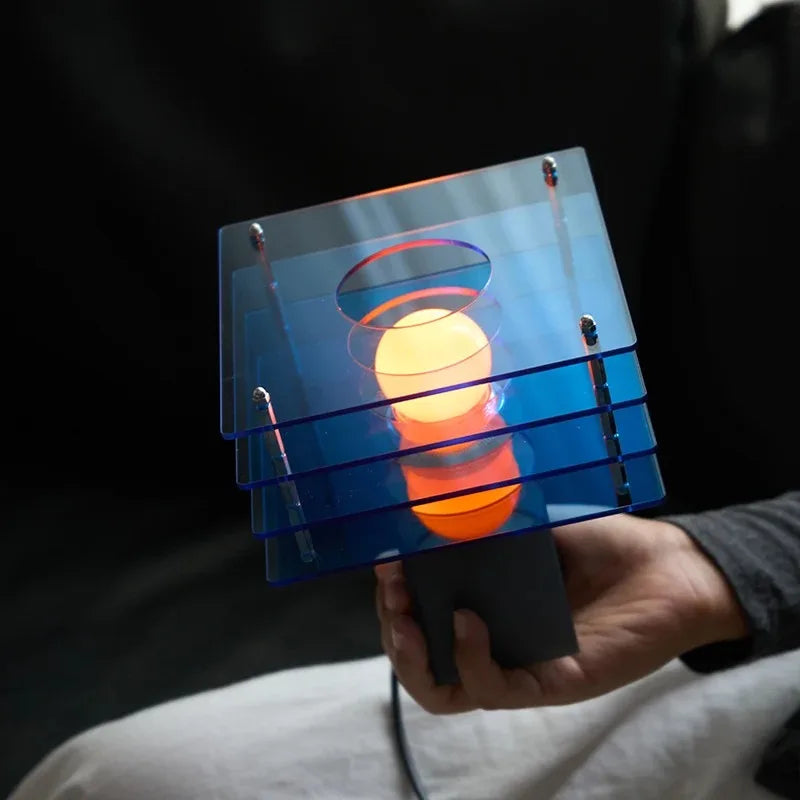 Layered Acrylic Table Lamp – Modern Desk Light