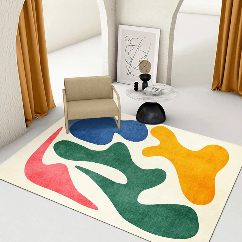 Abstract Art Carpet - Modern Area Rug, Vibrant Design