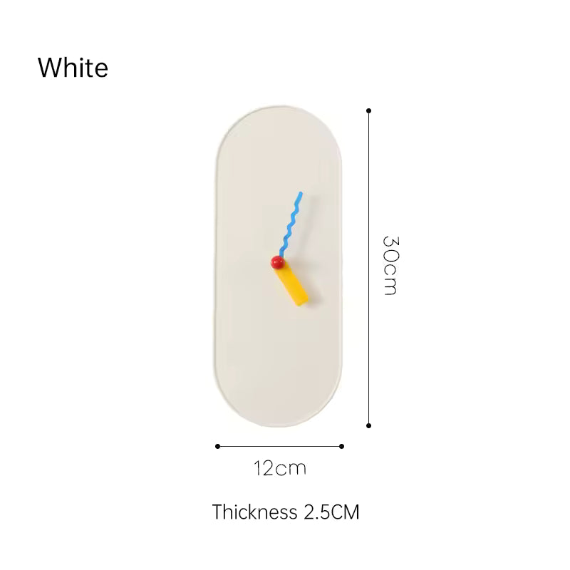 Dopamine Chubby Clock – Colorful Minimalist Wall & Desk Clock with Stand