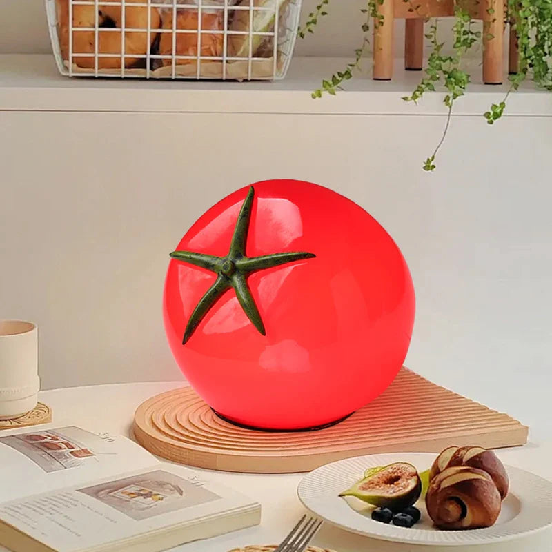 Red Tomato Table Lamp - Playful Desk & Nightstand Light