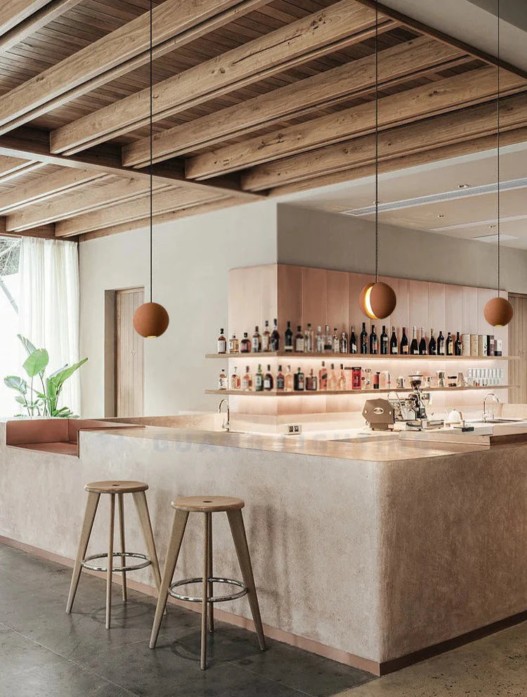 Cement Ceiling Light - Moon & Planet Ball Pendant
