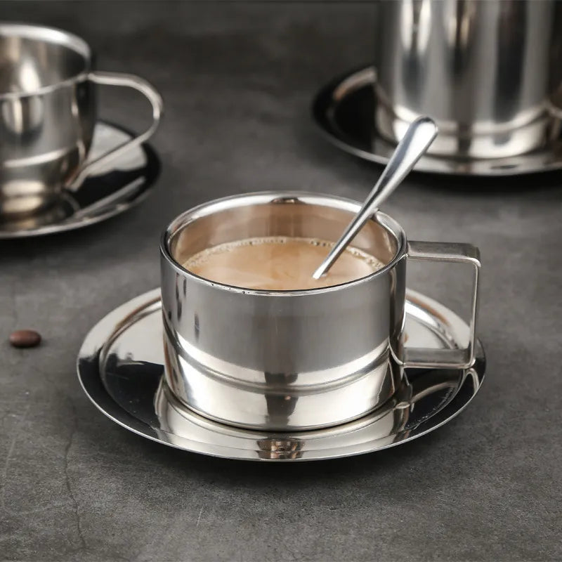 Thermal Tea Set - Stainless Steel Mug & Spoon