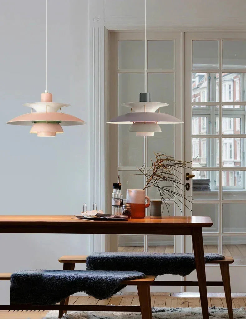 Color Umbrella Ceiling Fixture - Modern Scandinavian Lamp