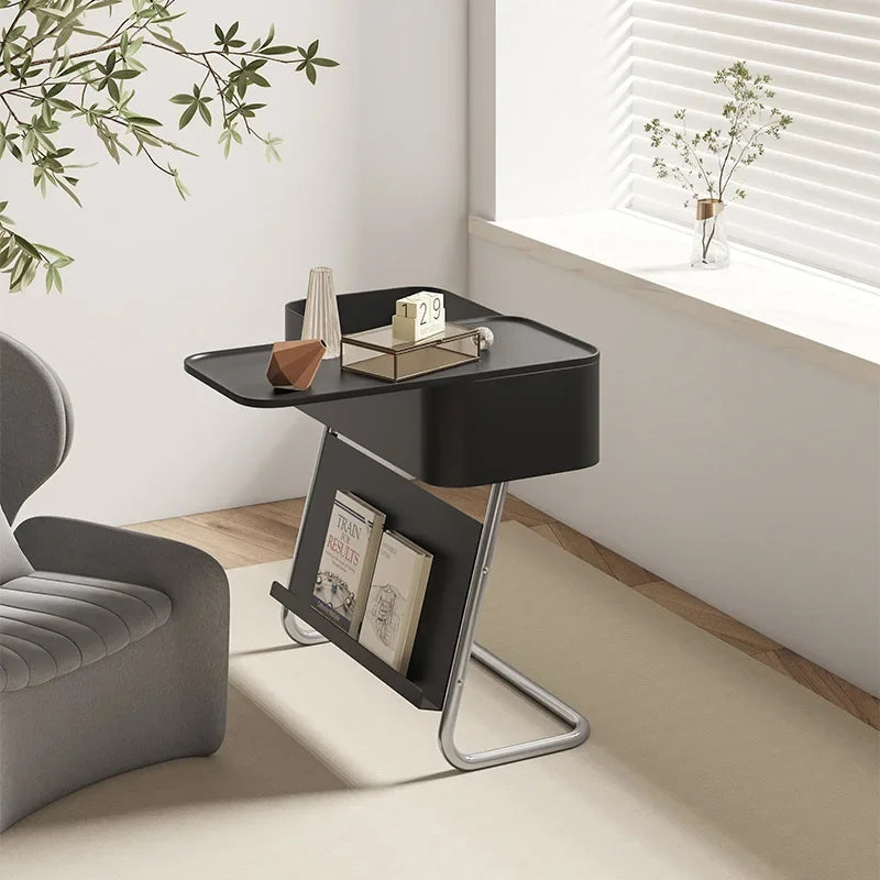 Metal Side Table – Slide Top Adjustable Frame