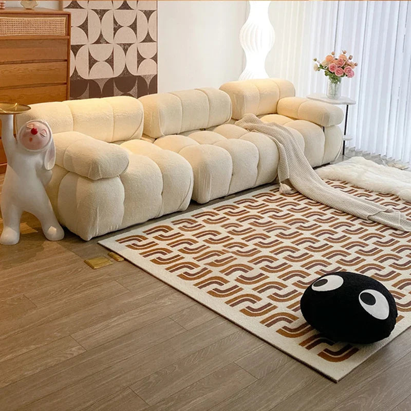 Mid Century Rug – Retro Patterned Area Carpet
