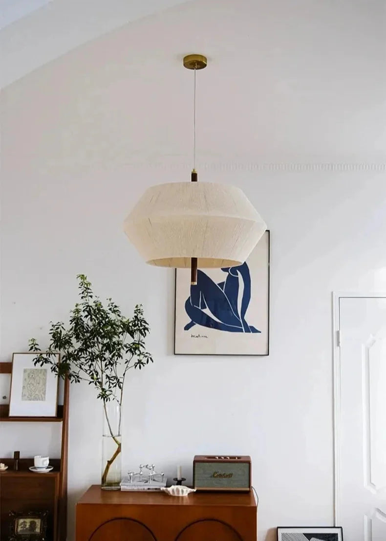 Rattan Ceiling Pendant Light | Handwoven Hemp Rope Lamp