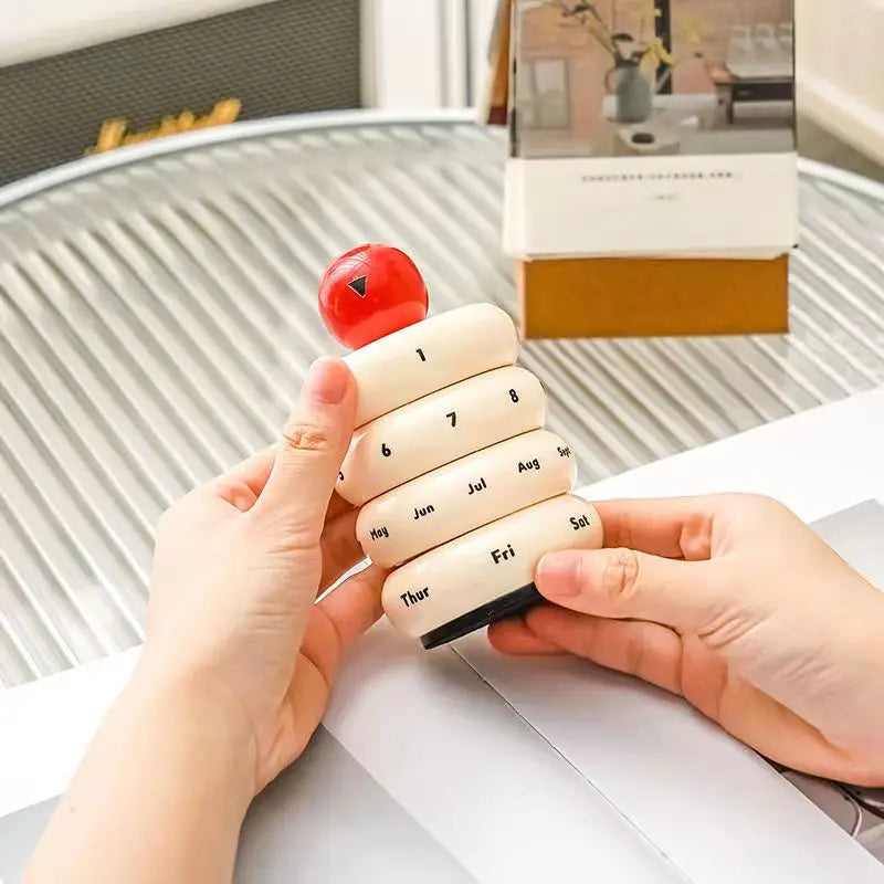 Rotating Desk Calendar - Nordic Donut Design