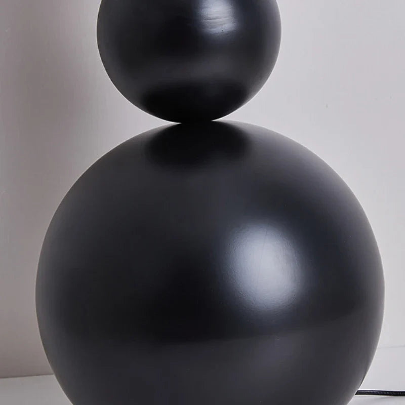 Bauhaus Floor Lamp - Stacking Ball Black Lamp