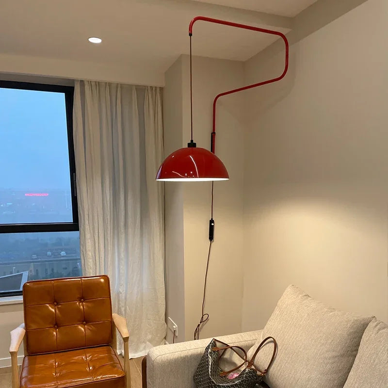 Industrial Pivot Wall Lamp - Adjustable Swing Arm Lighting Fixture