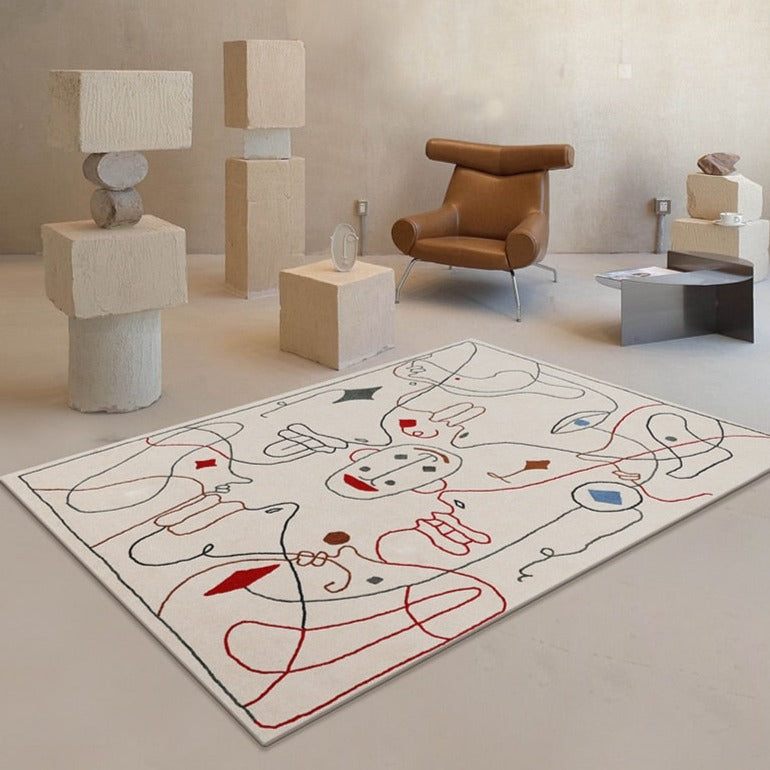 Colorful Graffiti Rug – Bold French Style Floor Covering