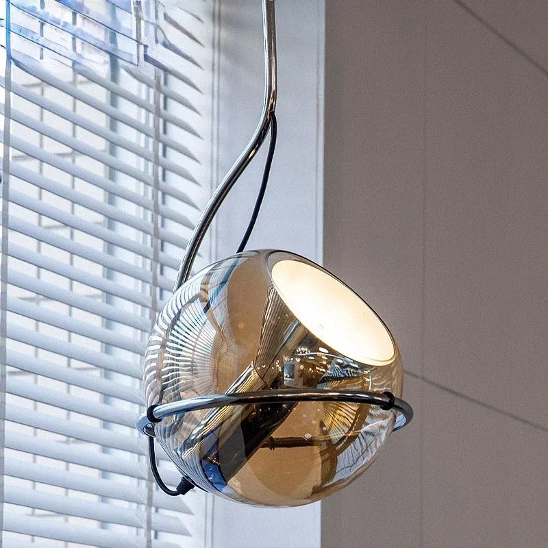 Glass Ball Pendant Lamp - Rotatable Scandinavian Light