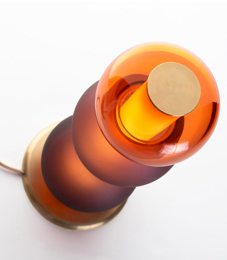 Nordic Glass Table Lamp - Colored Dyed Lighting