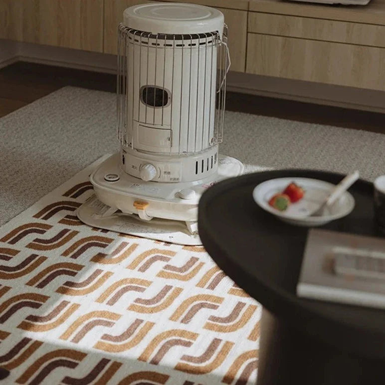 Mid Century Rug – Retro Patterned Area Carpet