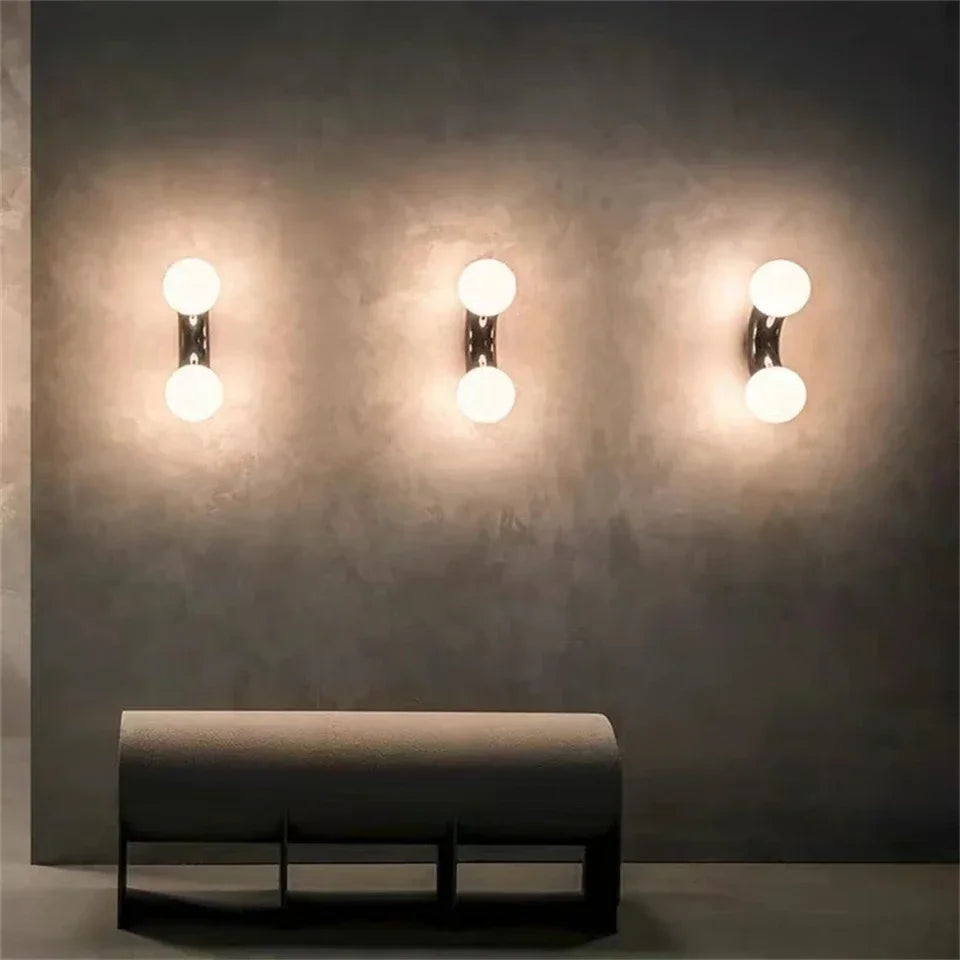 Chrome Ball Wall Lamp - Hotel Style Lighting Fixture