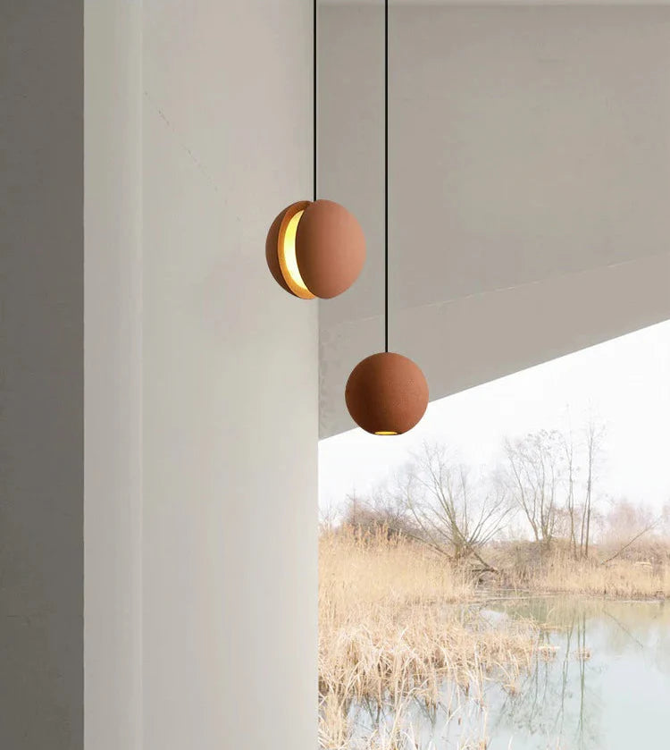 Cement Ceiling Light - Moon & Planet Ball Pendant