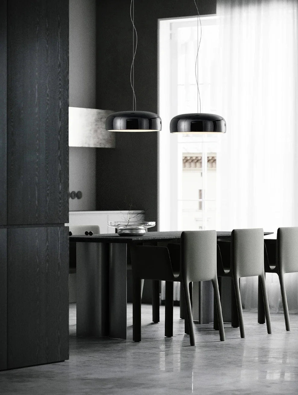 Metal Dome Pendant Light - Adjustable Cord Ceiling Fixture