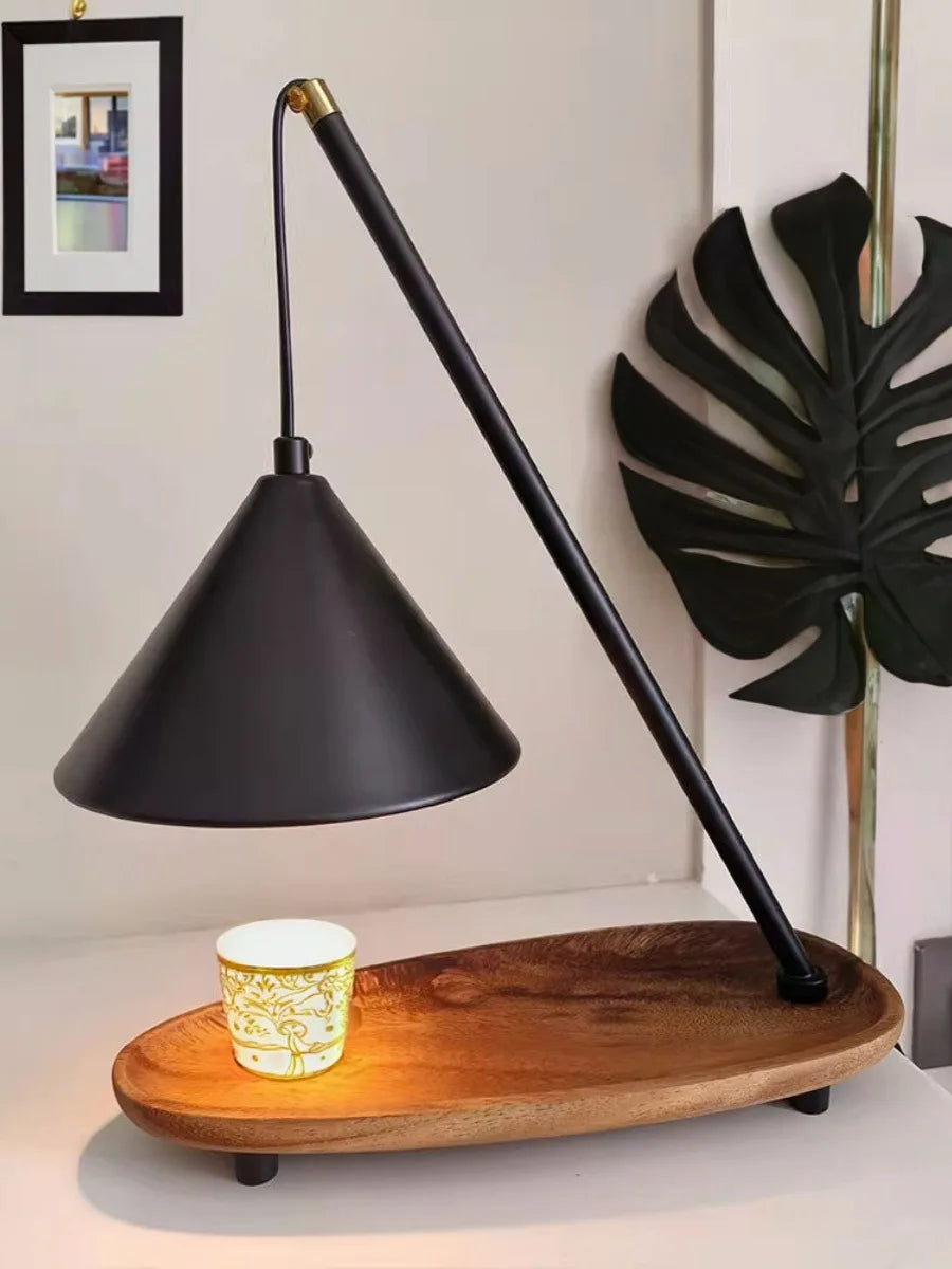 Candle Warmer Lamp | Industrial Cone Tabletop Ambient Light