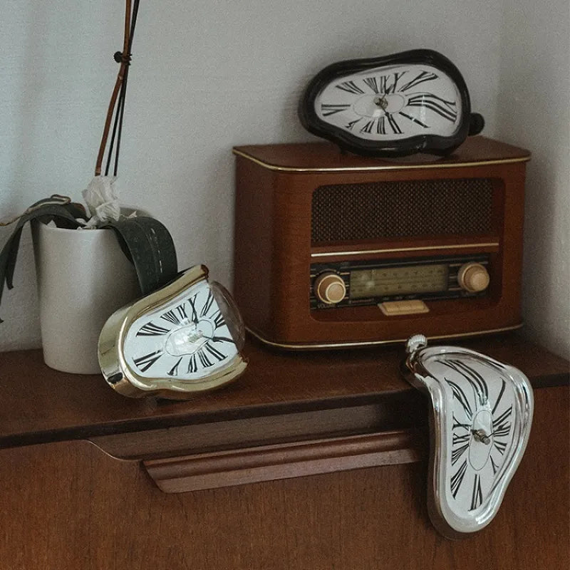 Salvador Dali Melting Clock | Surrealist Silent Desk Clock
