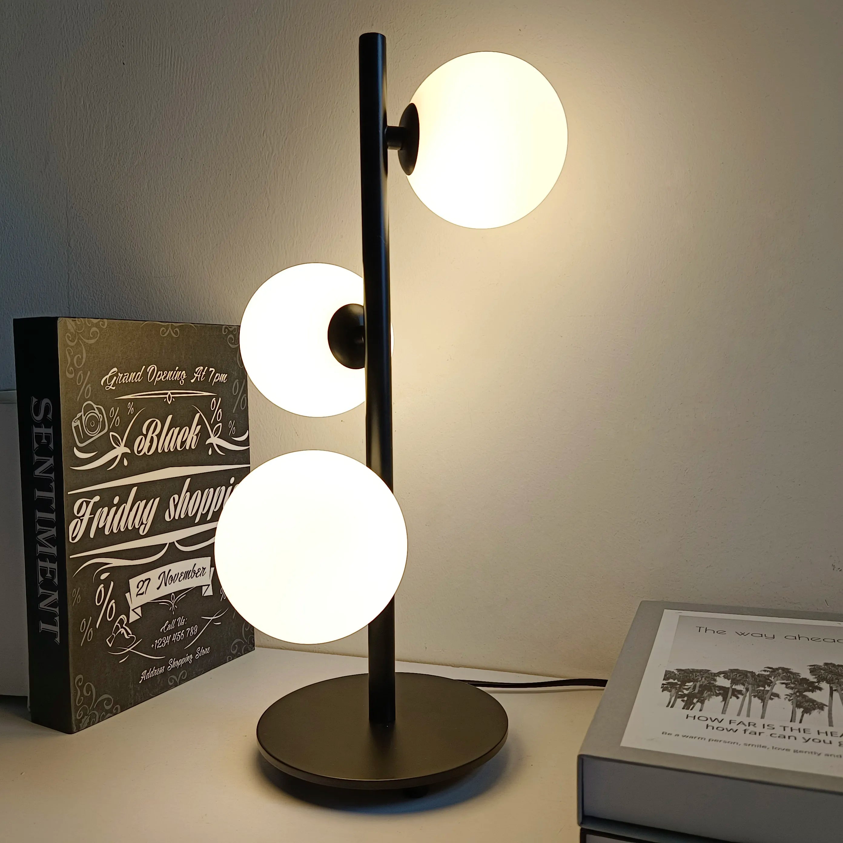 Triple Ball Table Lamp - Modern LED Lighting