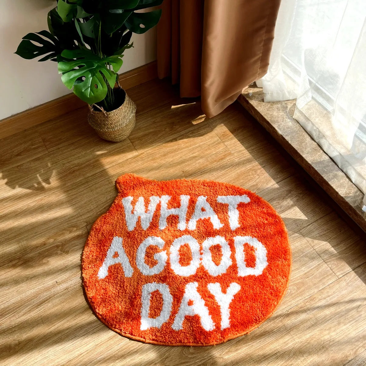Hand Crafted Mat – Everyday Good Day Polyester Rug