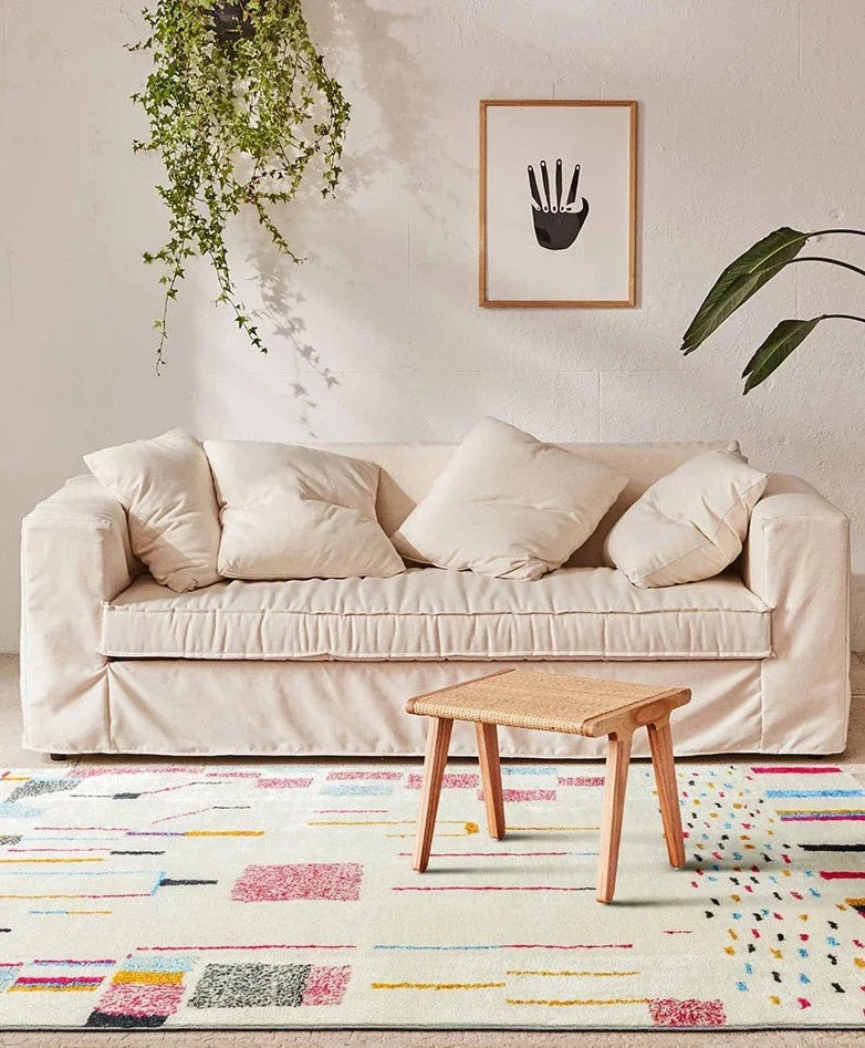 Morocco Style Rug – Abstract Area Rug, Handcrafted Art Carpet