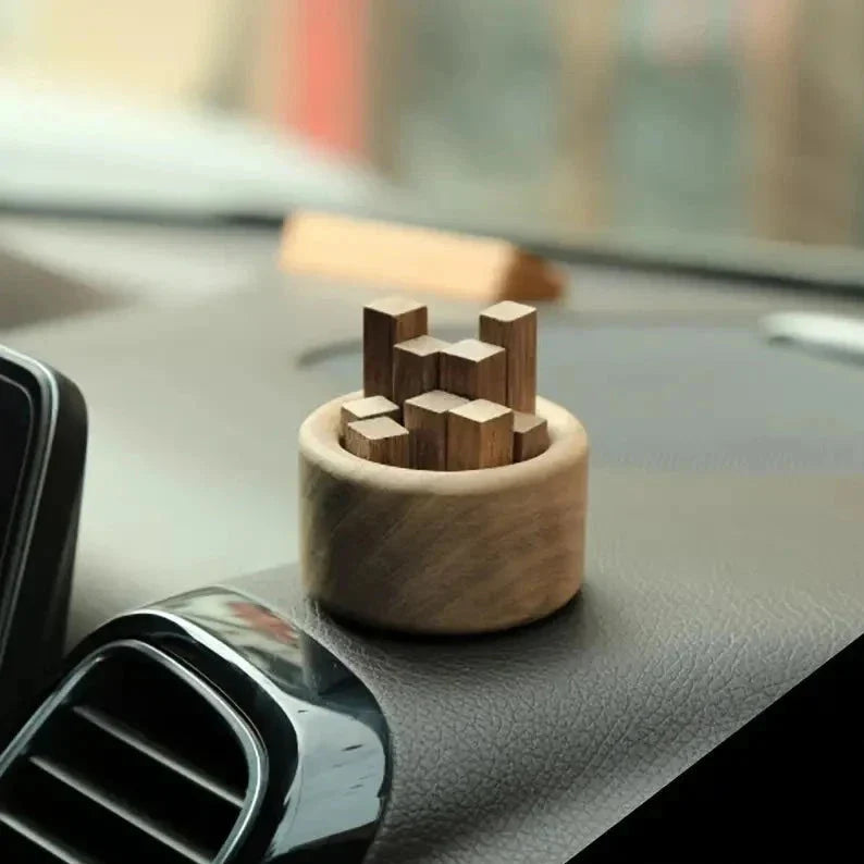 Wooden Diffuser Cube - Mini Geometric Aroma