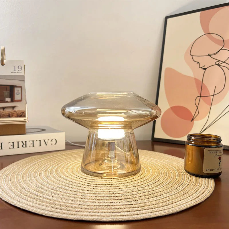 UFO Glass Table Lamp - Mini Stained Glass Light