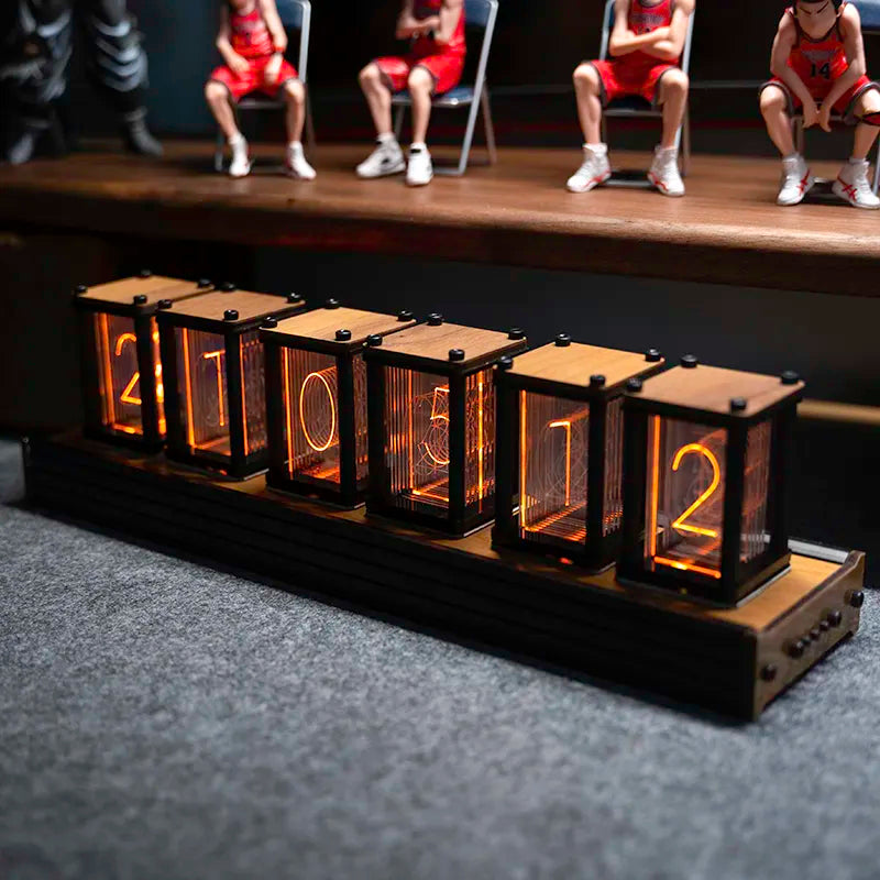 Nixie Tube Clock - Custom Wooden Digital Timer