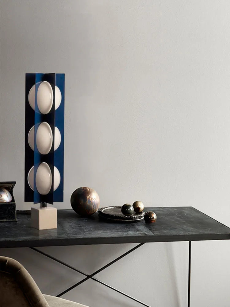 Marble Base Ball Lamp - Italian Design Blue Geometry Floor Lamp