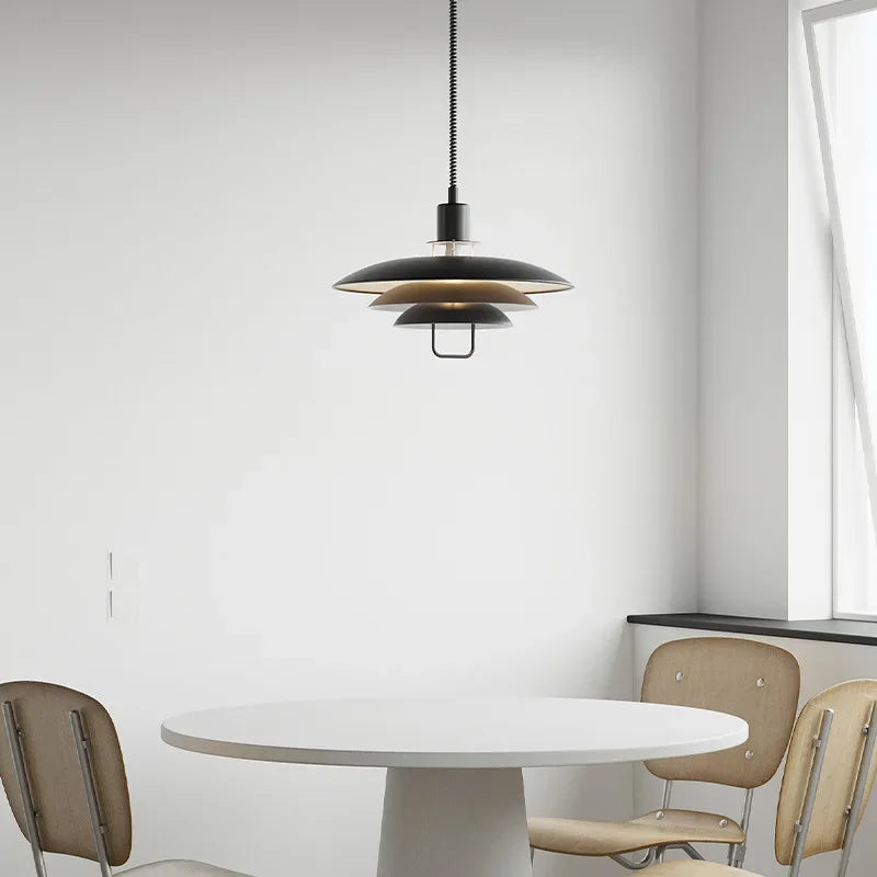 Layered Pendant Light - Telescopic Ceiling Lamp, Adjustable Height