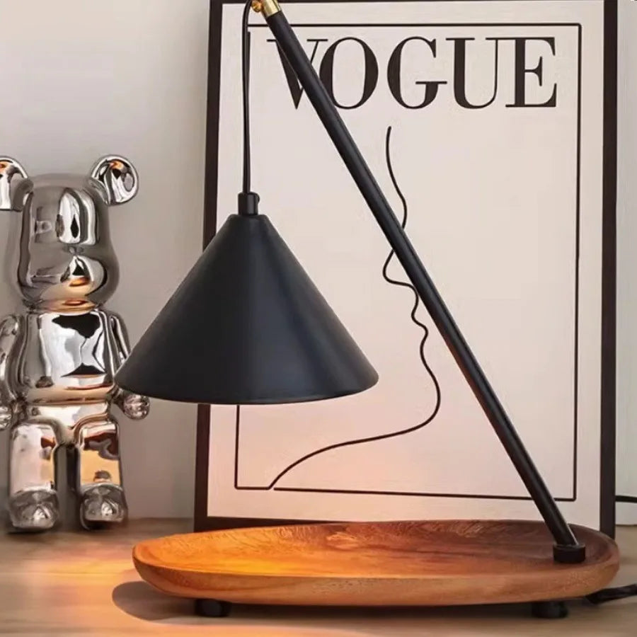 Candle Warmer Lamp | Industrial Cone Tabletop Ambient Light