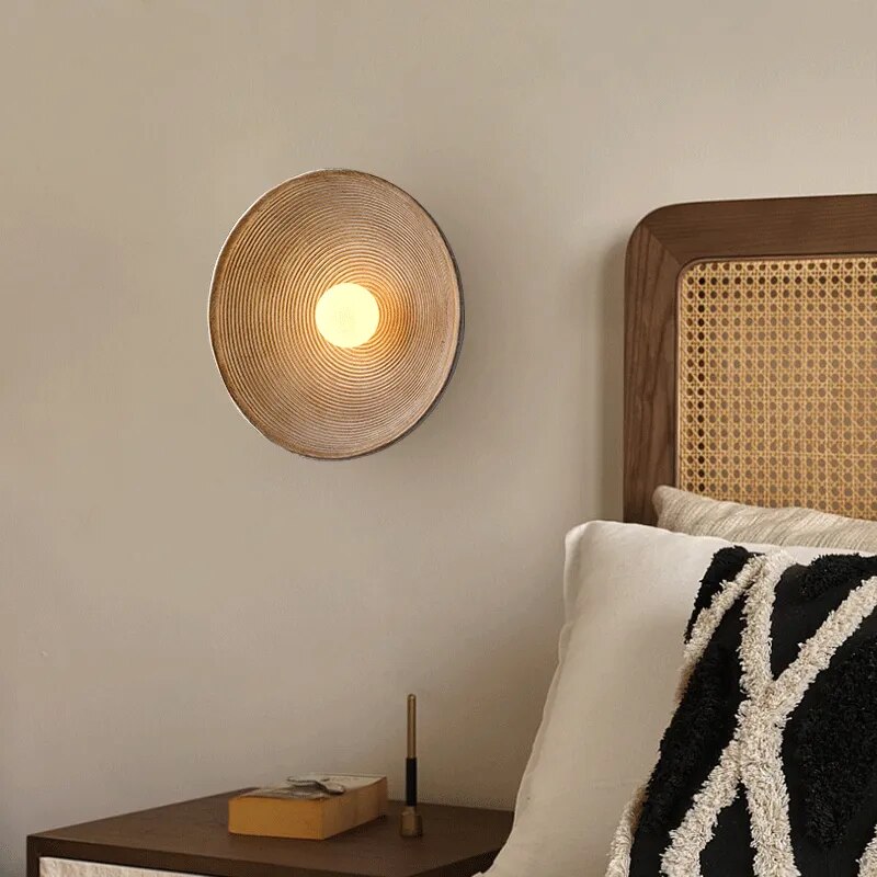 Retro Japanese Wall Lamp | Sophisticated Circle Fixture