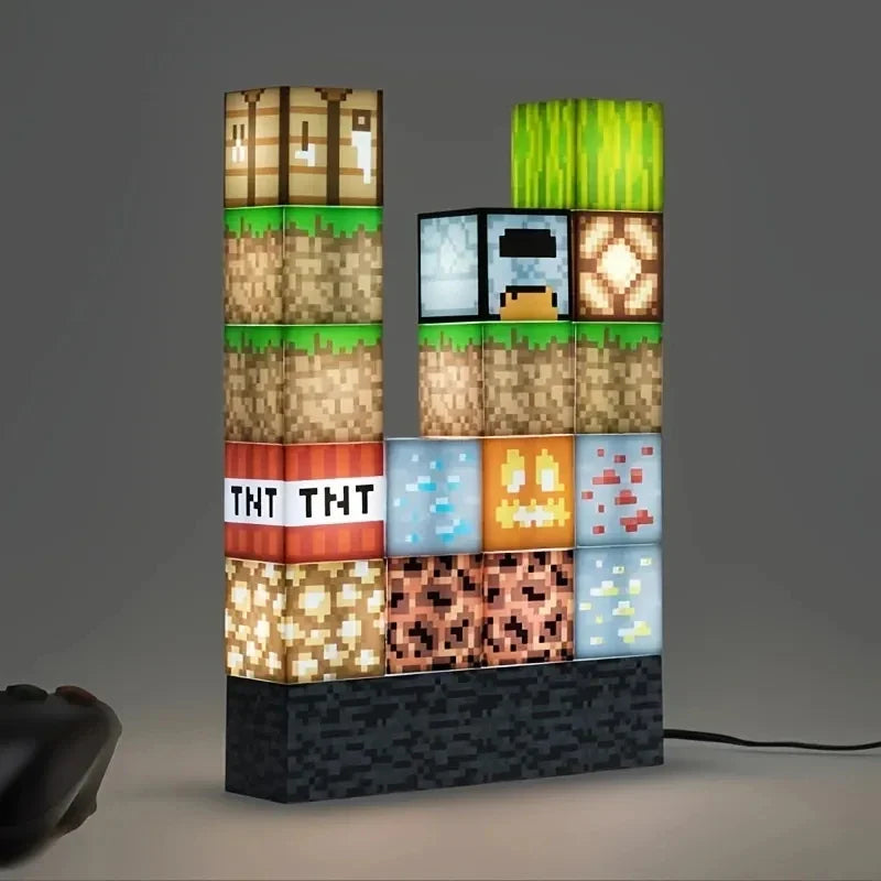 Game Room Lamp - Pixel Brickstone LED Light