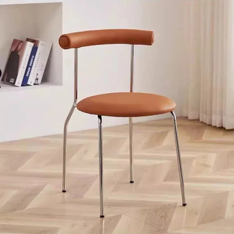 Minimalist Metal Frame Chair - Nordic Dining Seat