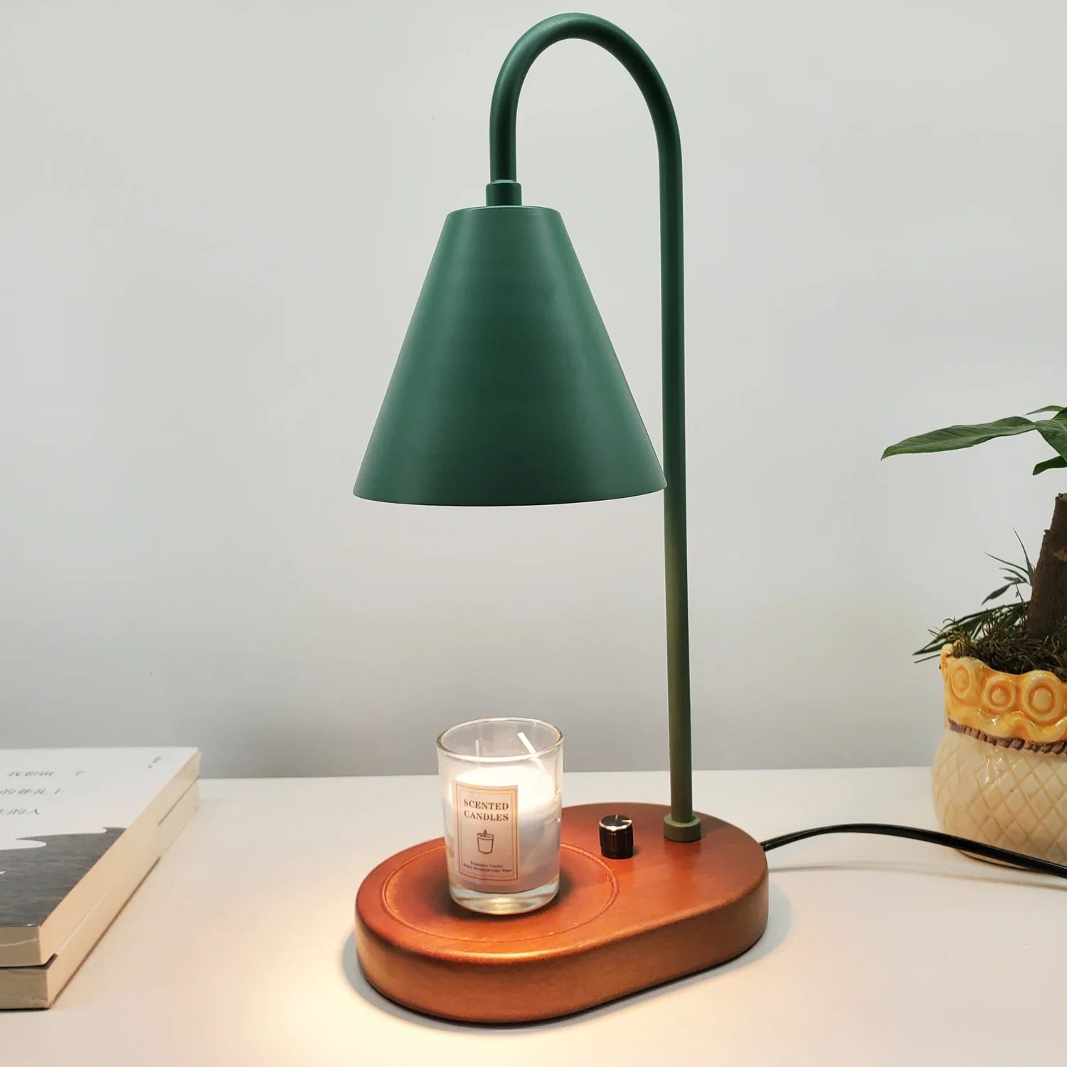 Candle Warmer Electric - Wood Base Sleek Design