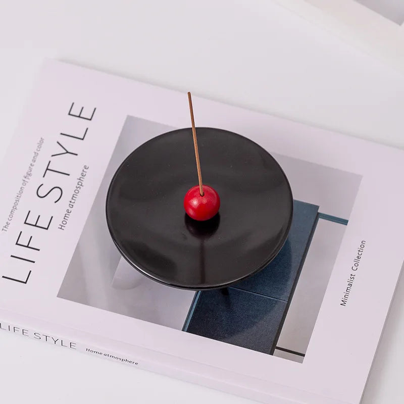 Wooden Incense Holder - Color Ball Resin Burner