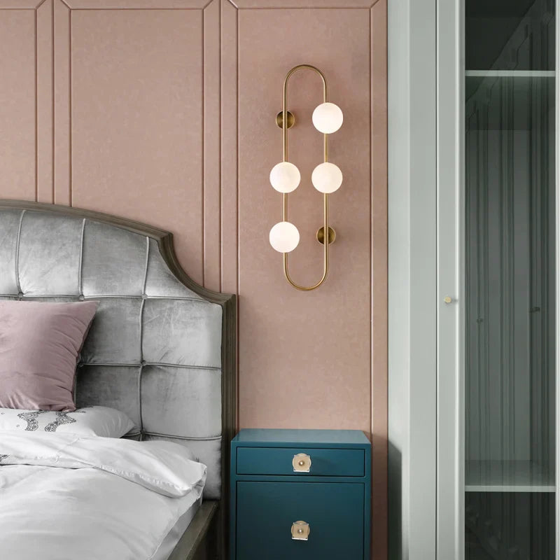 Wall Mount Lamp - Contemporary Metal Glass Sconce Light