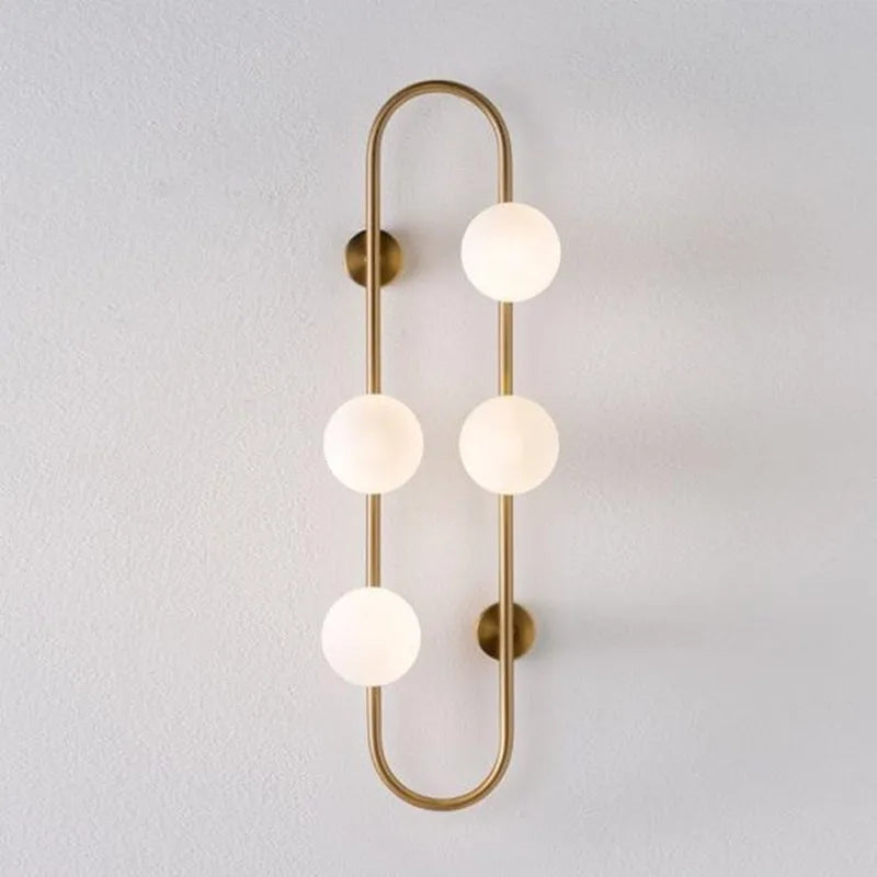 Wall Mount Lamp - Contemporary Metal Glass Sconce Light