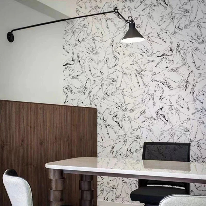 Industrial Wall Lamp - Flexible Arm Metal Aluminum Light