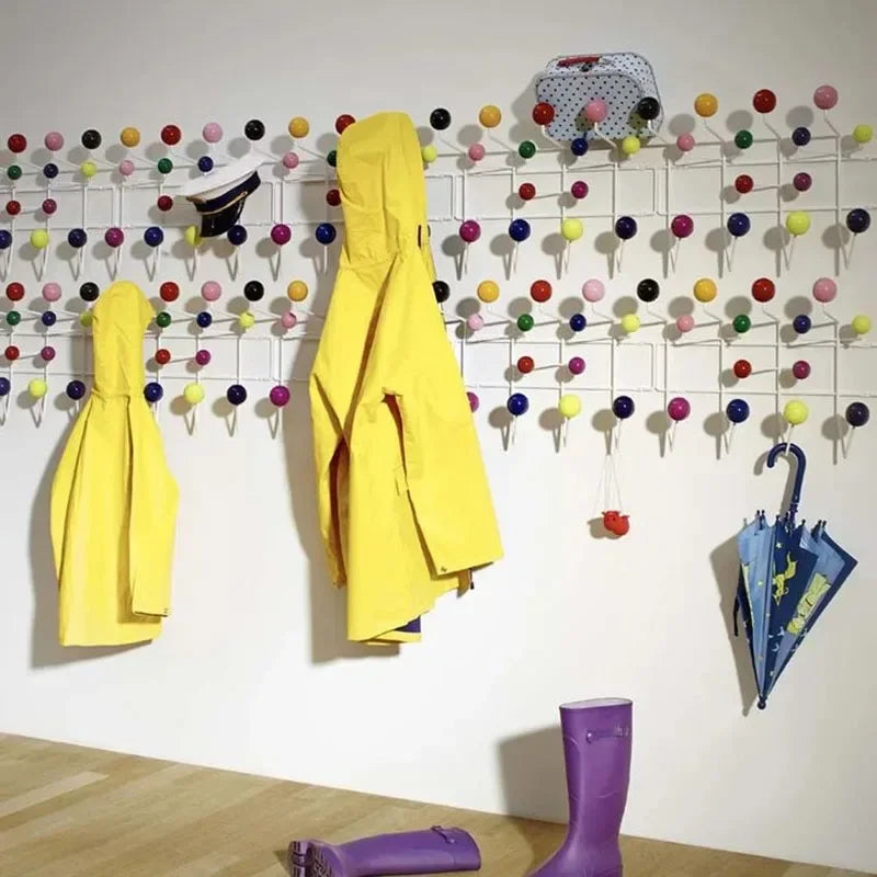 Retro Wall Hanger - Vintage Ball Hook Rack