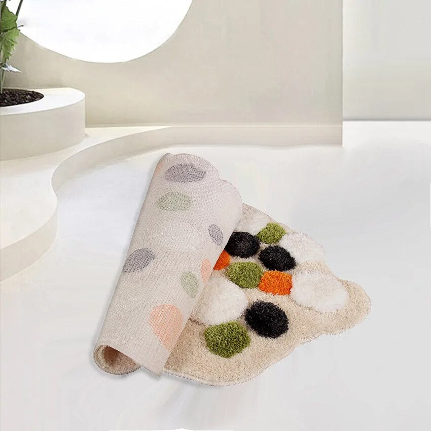 Colorful Moss Rug - Tufted Polyester Mat 2x3ft