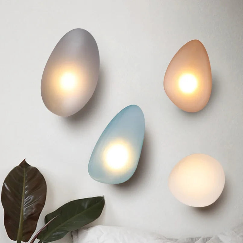 Japanese Pebble Wall Lamp - Modern LED Sconce